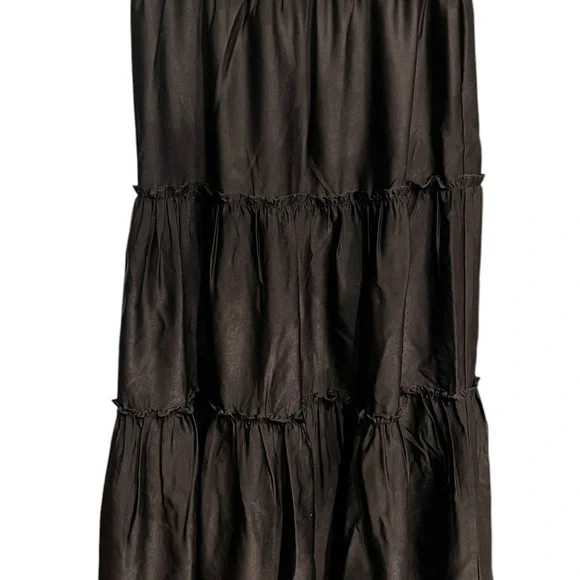 Black Tiered Maxi Skirt
